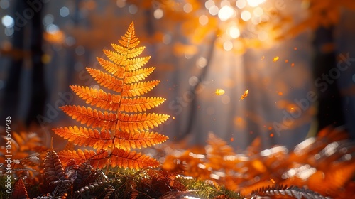Morning in the Forest with Sunlight Rays – HD 8K Wallpaper Stock Image