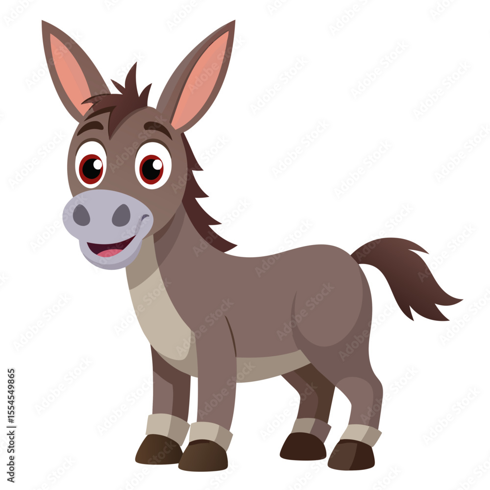donkey cartoon isolated on white donkey cartoon isolated on white