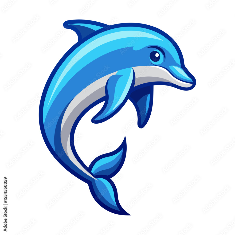 Obraz premium dolphin jumping isolated on white