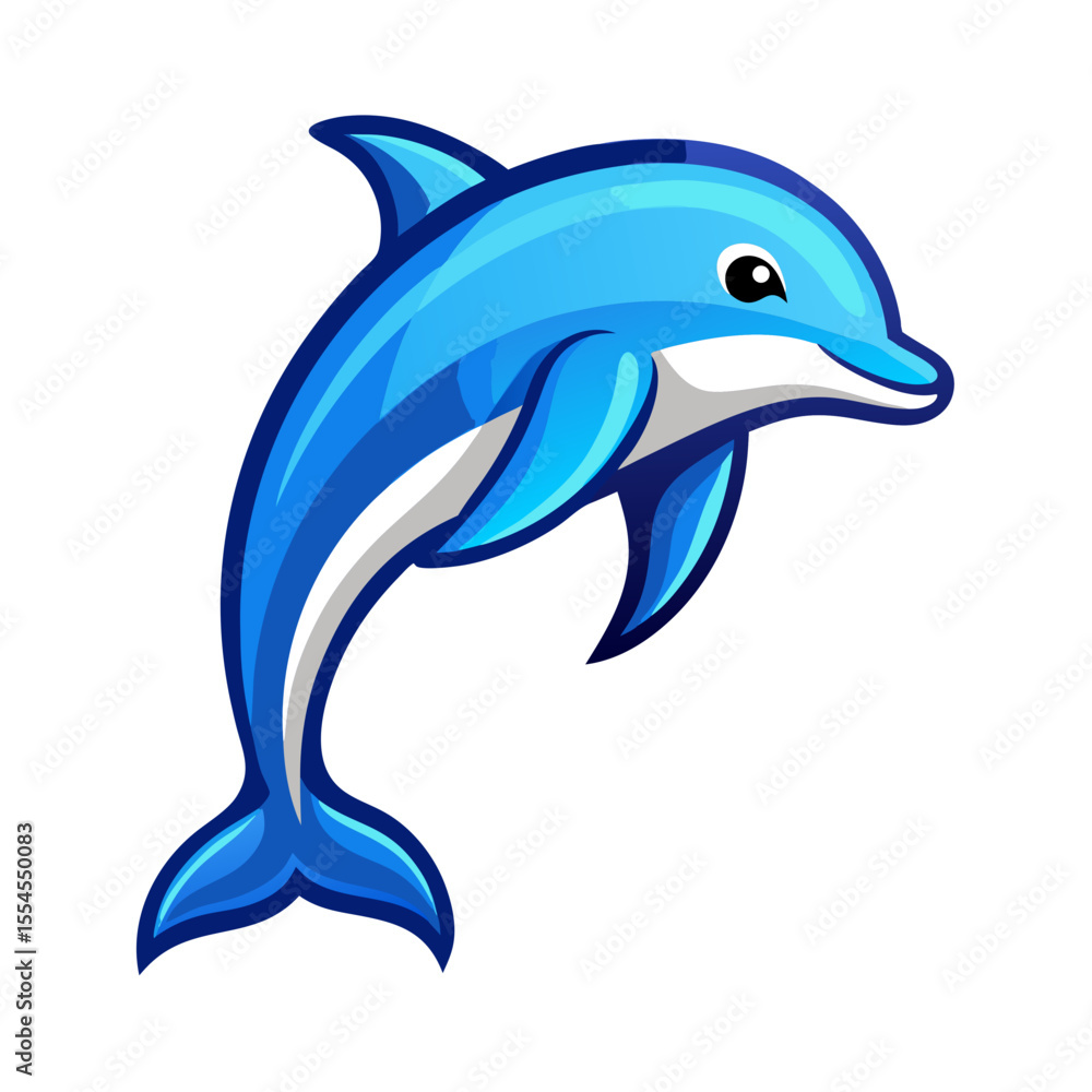 Fototapeta premium dolphin isolated on white