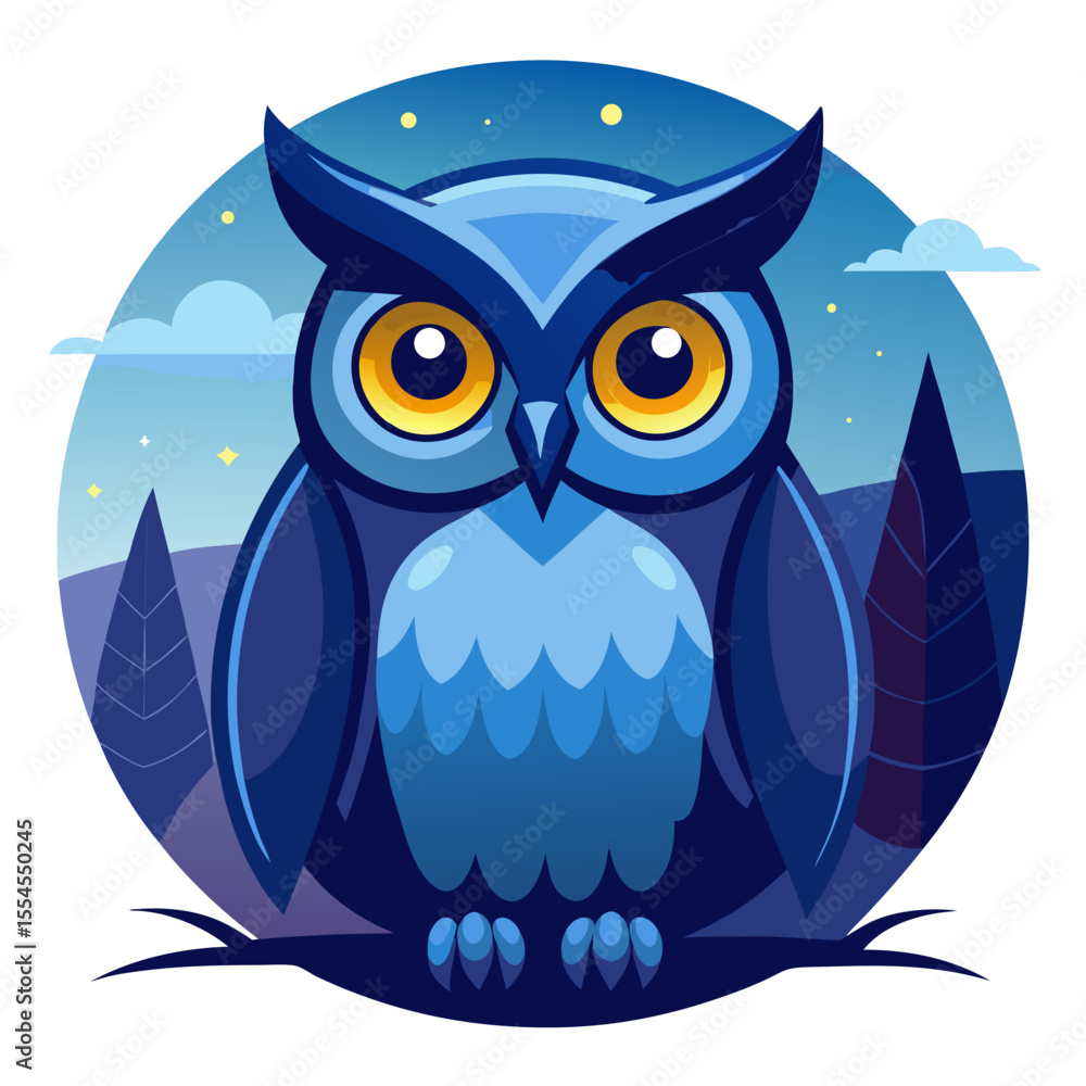 Fototapeta premium owl on blue sky