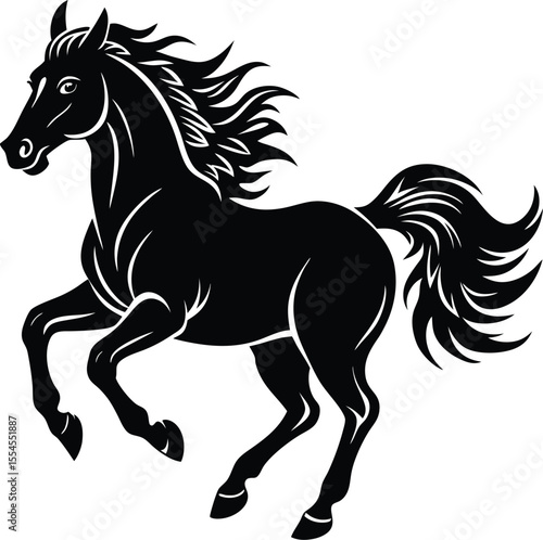 Silhouette of a Horse Galloping