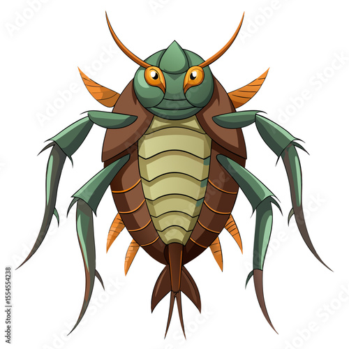 vector illustration of giant water bug