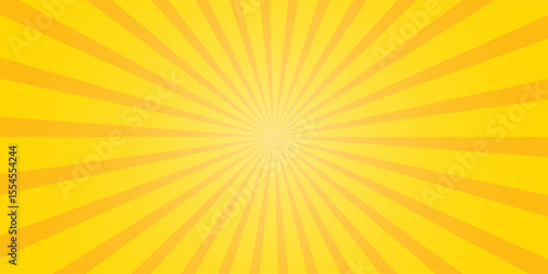 Yellow comic sunburst background. abstract sunburst brochure design template. sun rays cartoon illustration