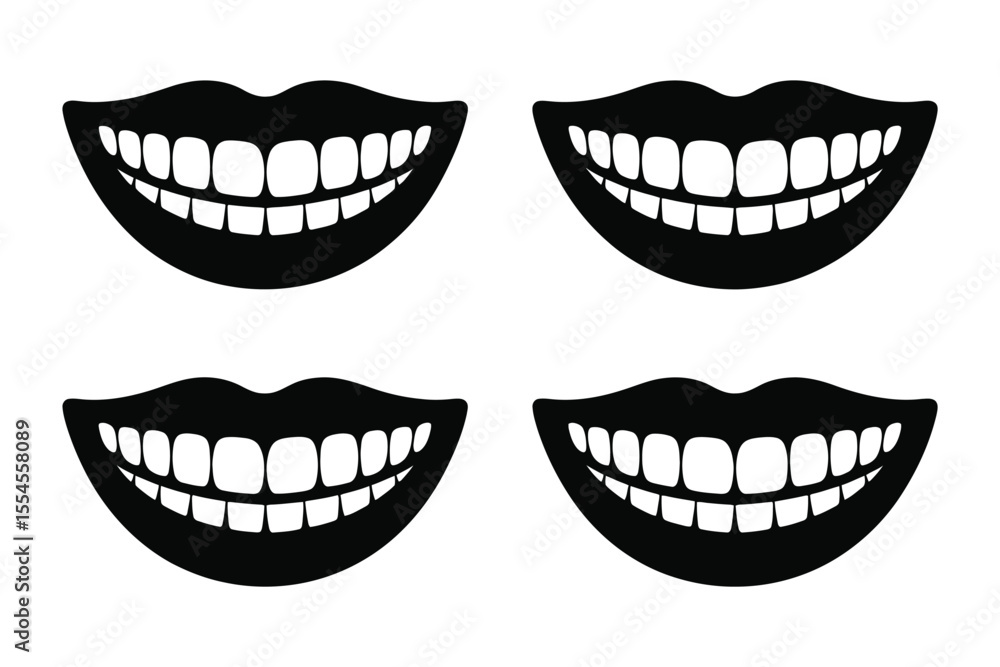 Obraz premium Beautiful smile with healthy white teeth