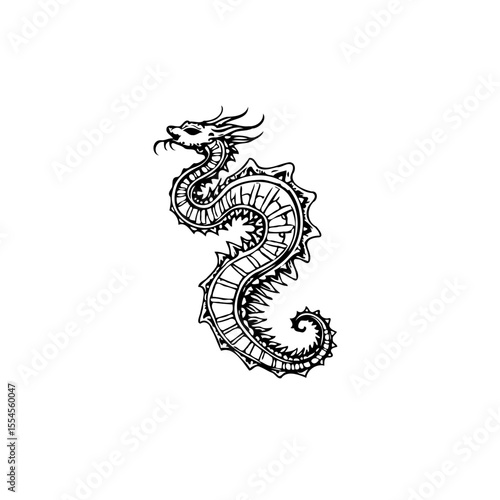 Majestic eastern dragon illustration embodying power, mystique, and timeless symbolism, evoking ancient cultures and fantastical realms