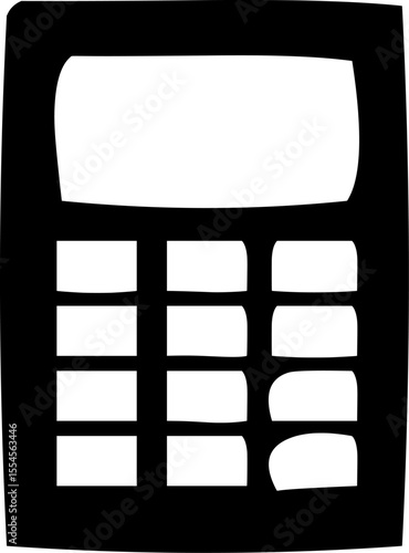 Calculator icon representing math, finance, arithmetic operations, accounting, education, and digital computation.