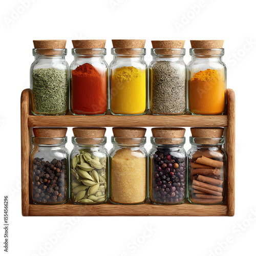 Vibrant Spices A Culinary Still Life On Transparent Background