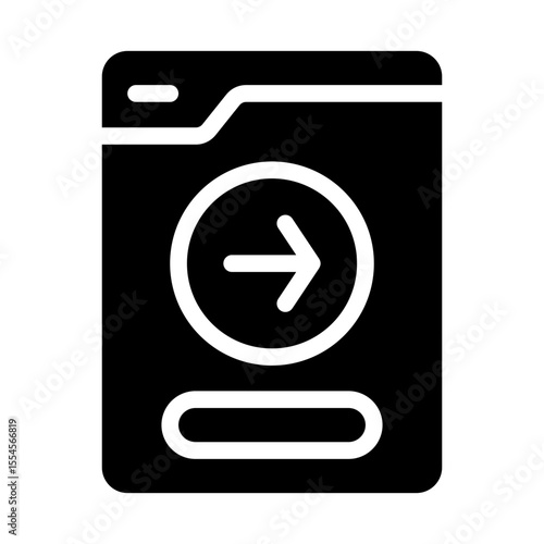 external transfer solid icon