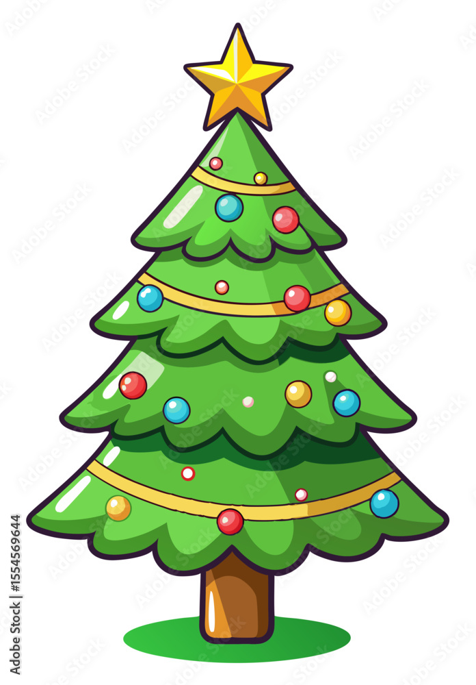 Simple green christmas tree isolated on white background Simple green christmas tree isolated on white background