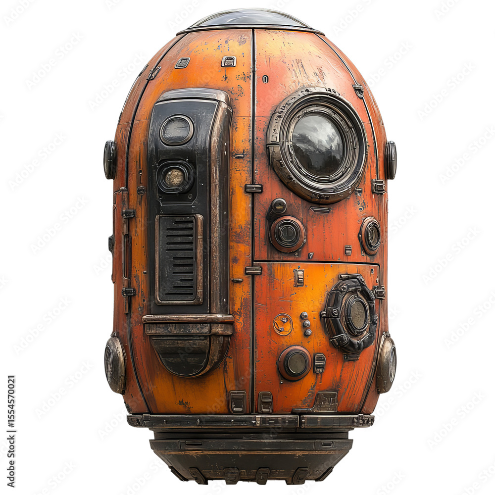 Fototapeta premium Rusty Orange Futuristic Craft