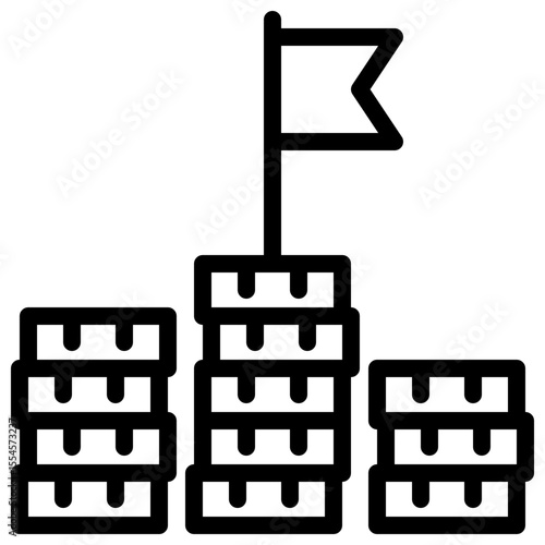 succes icon vector with line style
