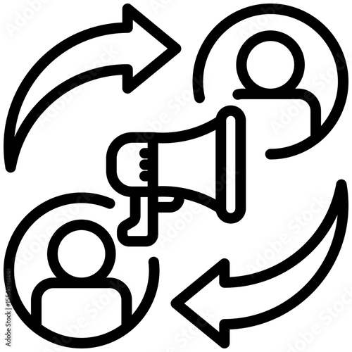 User engagement icon for content carketing, business, website, application, printing, document, poster design, etc