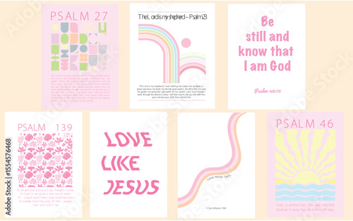 Christian wall art, Christianity wall art, Printable art. Bible scripture posters. Pastel Christian Bible Verse Wall Art Bundle – Psalm Prints, Inspirational Scripture Posters. 