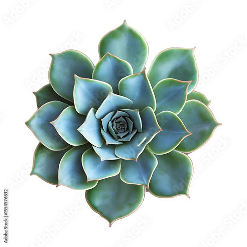 Blue Succulent Plant CloseUp Macro Photography of Echeveria On Transparent Background