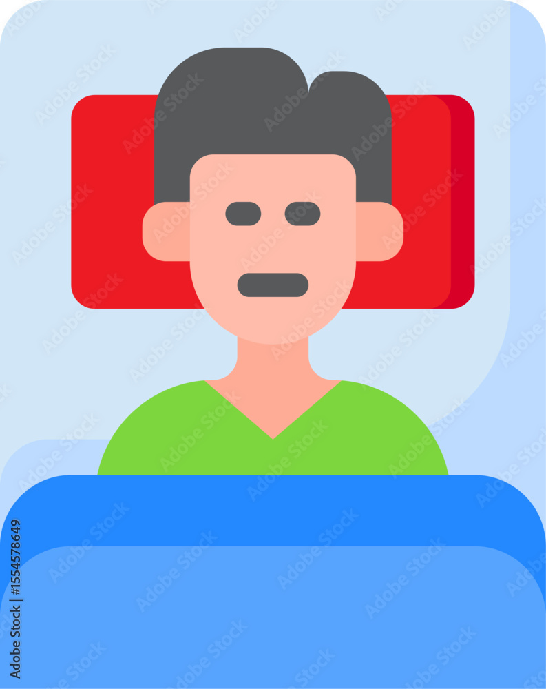 patient illustration on a white background patient illustration on a white background