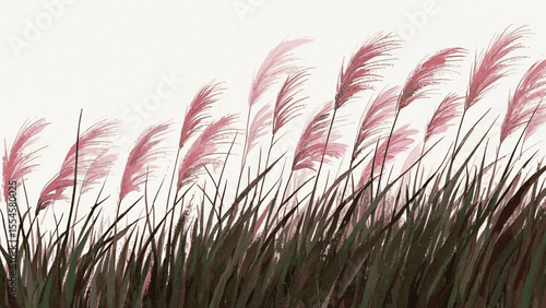 Guardian Lace Veil Reddish pink flowers isolated watercolor vector illustration svg