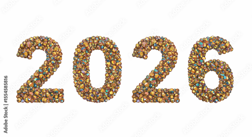 Happy New Year 2026 Gold Glitter Numbers Festive Celebration Holiday Season Greetings Card Design Template Happy New Year 2026 Gold Glitter Numbers Festive Celebration Holiday Season Greetings Card Design Template