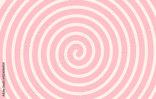 Psychedelic Swirl, Twirl Background, Retro ripple wave line pattern in candy pink color. Vector design
