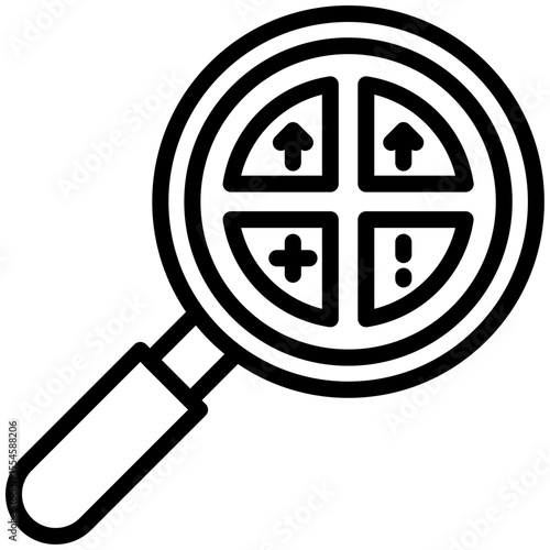Swot analysis icon for business opportunities, business, website, application, printing, document, poster design, etc