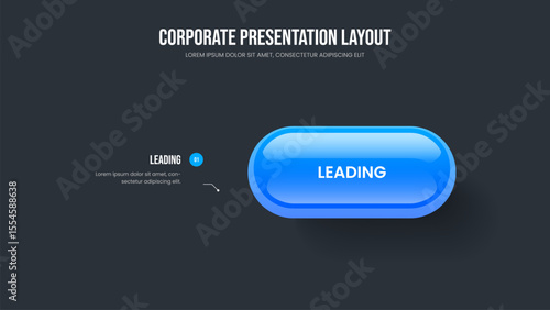 Professional Review Presentation Design Vector Illustration. Marketing Profile 1 Option Infographic Frame Layout. Consulting Insight One Element Diagram Slideshow Template.