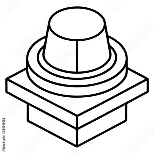 Precision Stud Finder Line Art Vector