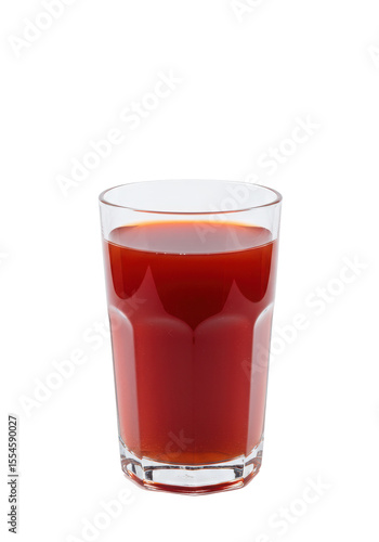 Wallpaper Mural A close-up view of tomato juice filled in a glass, with a saturated red color Torontodigital.ca