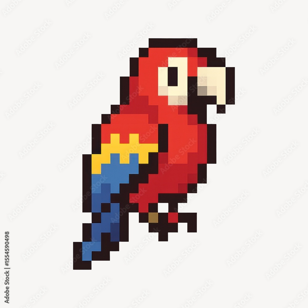 Pixelated parrot vibrant colors Pixelated parrot vibrant colors