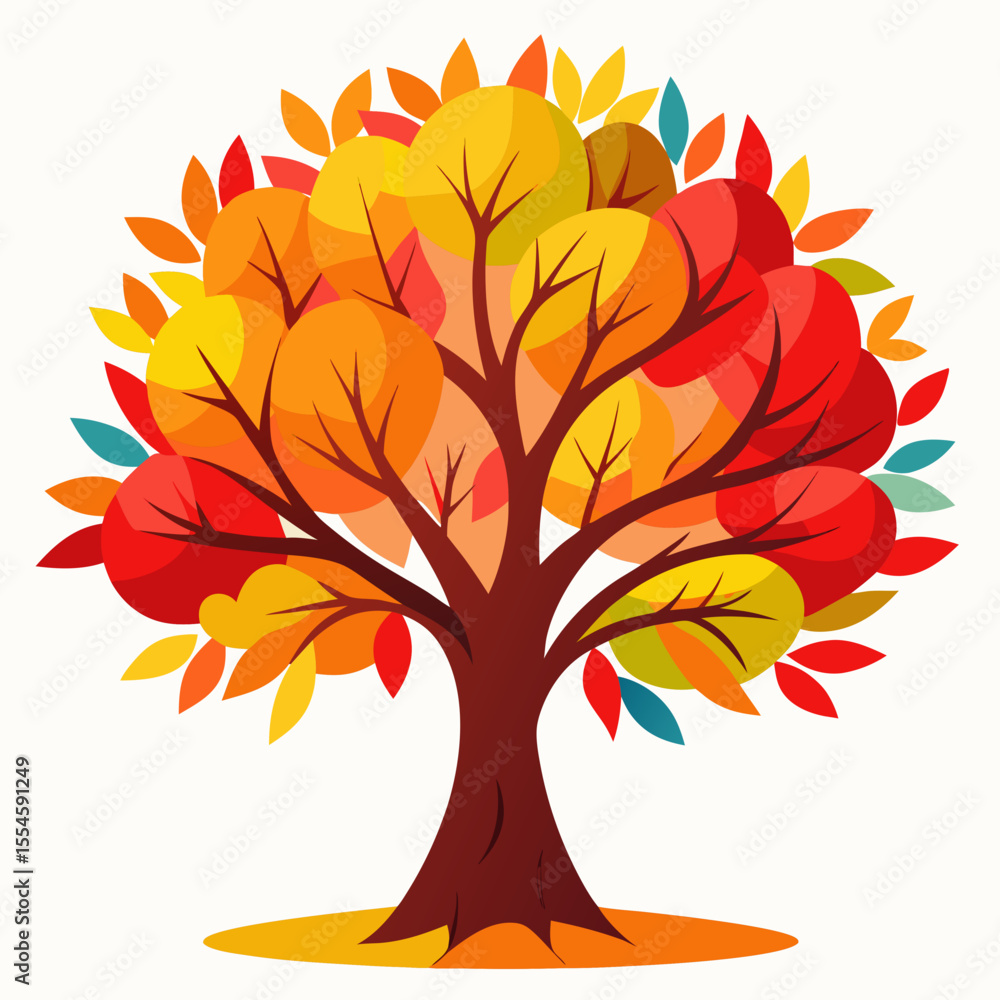 Naklejka premium autumn tree vector