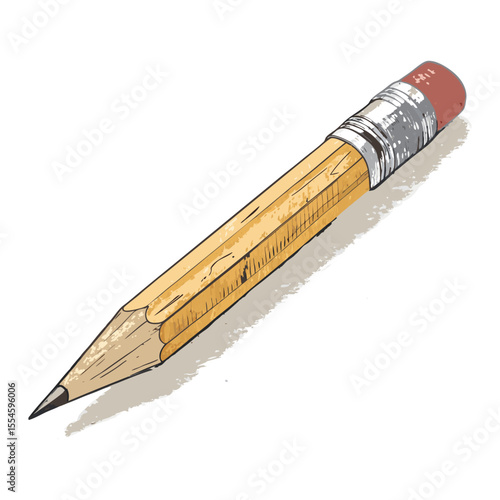 Pencil vector illustration isolated on white background