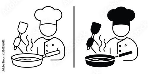 Chef Cooking Icon Set