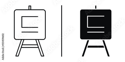 Presentation Canvas: A minimal illustration of two canvas with different display style, showcasing the versatility and simplicity of presentation tools, useful for conveying messages.