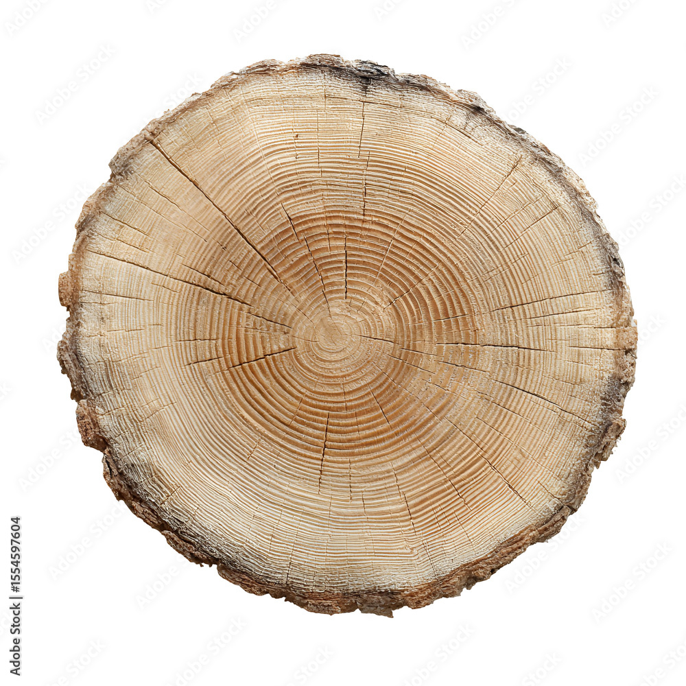 Fototapeta premium Tree Cross Section Rings, Growth, Wood Texture, Natural Pattern, Timber, Forestry, Botany, Ecology, 
