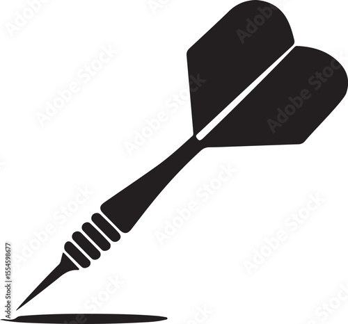Dart Game Silhouette Icon for Pub Sports and Accuracy