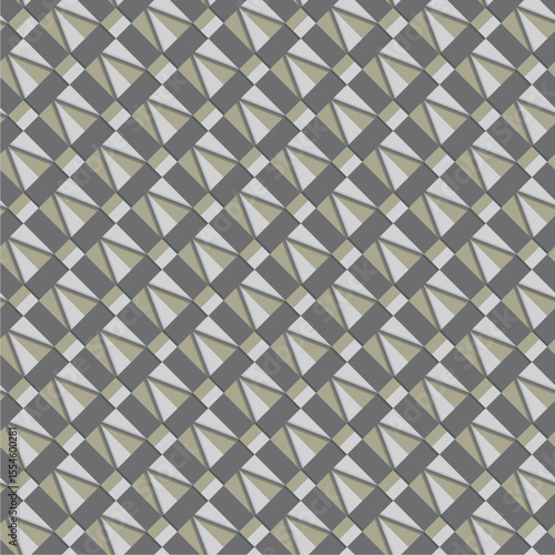 A stylish and seamless geometric pattern composed of interlocking triangles and diamond shapes in neutral tones, ideal for wall art, wallpapers, fabric designs, or modern digital backgrounds.
