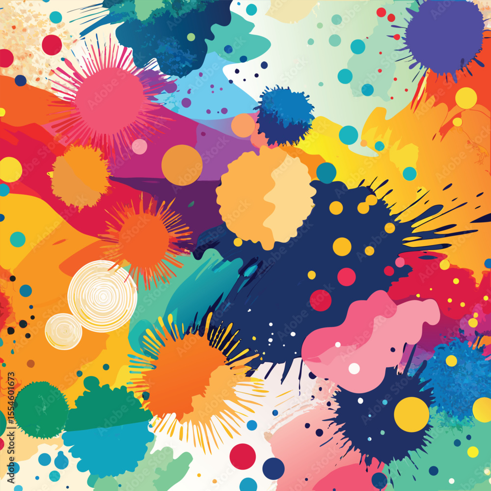 Vibrant Colorful Paint Splatter Background Design Vibrant Colorful Paint Splatter Background Design