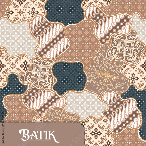 vector design of batik pattern from Indonesia, Solo, Pekalongan, Yogyakarta