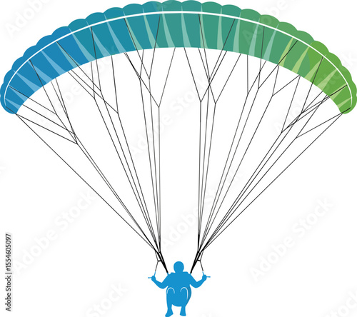 paragliding in the blue