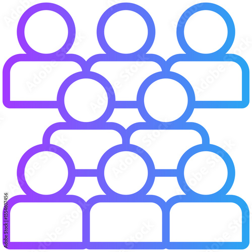 Population icon for market research, website, application, printing, document, poster design, etc