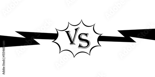 Versus logo vs letters for sports and fight competition. MMA, UFS, Battle, vs match, game concept competitive vs of floodlights vector design.