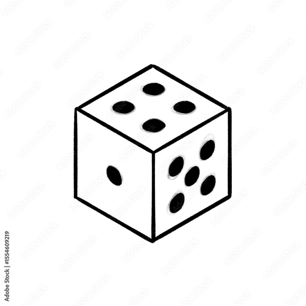 Game dice, dice game, hand drawn illustration, black pencil drawing, transparent background, PNG Game dice, dice game, hand drawn illustration, black pencil drawing, transparent background, PNG