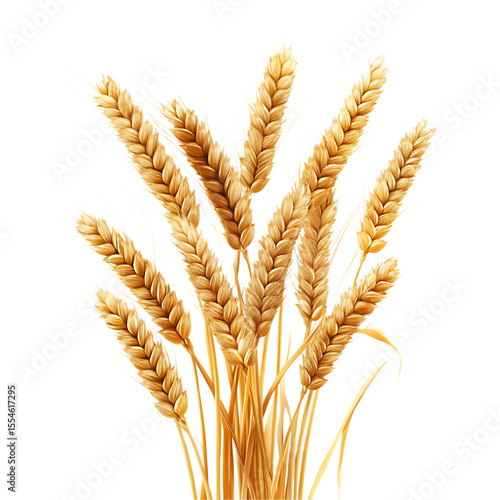 Golden Wheat A Bountiful Harvest Visual On Transparent Background