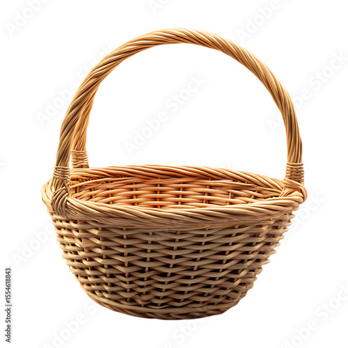 Rustic Woven Basket Perfect for Gifts  Home Decor On Transparent Background