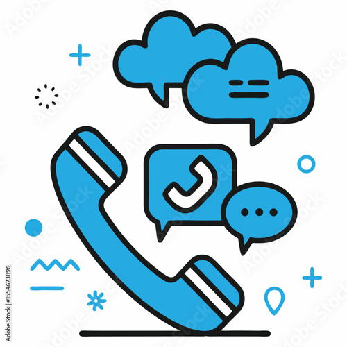 Contact icon set. Containing chat, support, message, phone, e-mail, address, customer service, call, website, info, communication and more. Editable line icons. Vector illustration