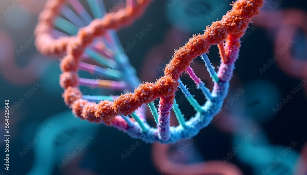 DNA-Strang in Nahaufnahme DNA-Strang in Nahaufnahme