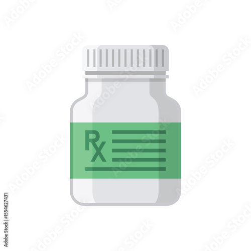 Pill icon in flat style. Drug vector illustration on isolated background. Medicine pharmacy sign business concept.