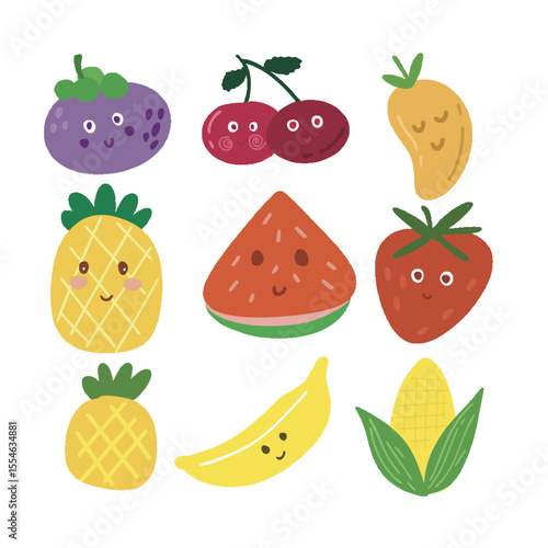 Healty Fruits Illustration