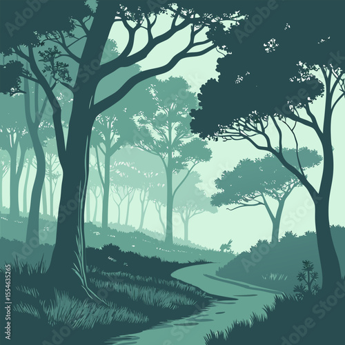Whispers echo through the trees.
