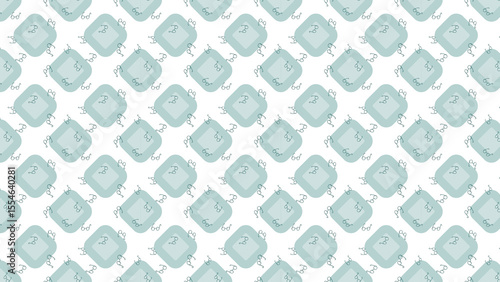 A repeating pattern of blue squares with glasses inside on a white background design image