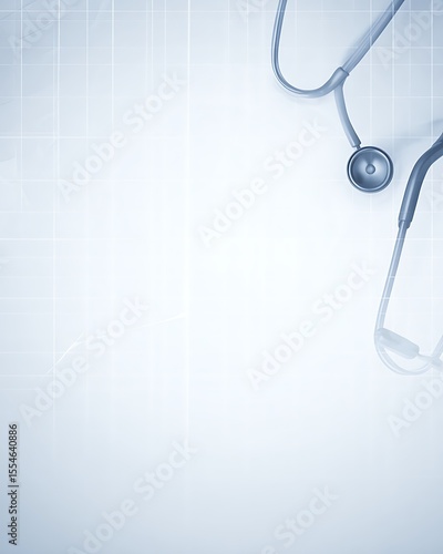 Stethoscope on a clean medical background